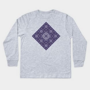sierpinski diamond - deep purple Kids Long Sleeve T-Shirt